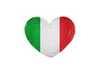 Flag of Italy in the shape of a heart.