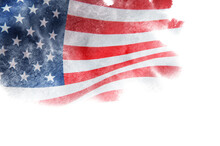 Flag Of USA Grunge Background