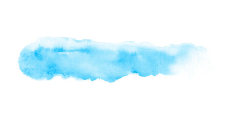 Wall Mural - Abstract blue watercolor on white background.