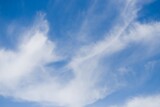 Fototapeta Niebo - Cirrocumulus clouds in the light blue sky background
