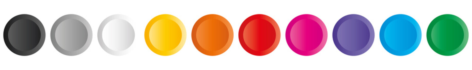 Set of 10 colorful vector buttons