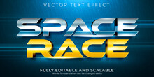 Editable Text Effect, Space Race Text Style