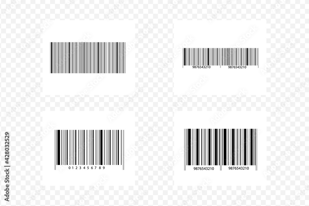Realistic bar code icon. A modern simple flat barcode. Marketing, the ...