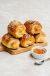 © The Picture Pantry - Vanilla buns with Seville orange marmalade and streusel