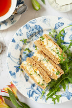 Afternoon Tea With Egg Mayonnaise Sandwiches