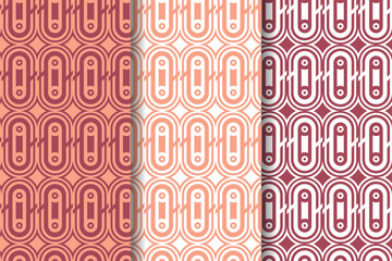 Poster - Set of elegant abstract geometric pattern use pastel colors for various design purposes. 
