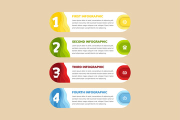 Poster - timeline liquid shapes. set of infographic graph. communication icons for example. papercut style wi