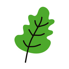 Sticker - leaf doodle style