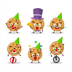 Sticker - Cartoon character of biscuit with various circus shows