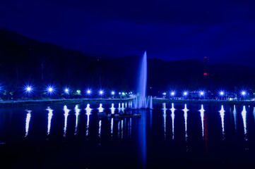 Poster - Lake in Chiangmai University at Evening