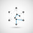 © Leonid - Hexagons genetic, science, chemical carcass. Vector connection and social network. Concept with lines and dots. Hexagon science technology icon