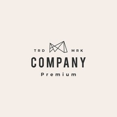 Wall Mural - m letter mark geometric hipster vintage logo vector icon illustration