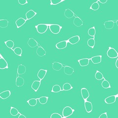 Sticker - Vector Seamless Pattern Background or Wallpaper, Glasses Themed