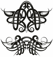 Wall Mural - Tribal Tattoo Design Elements Set