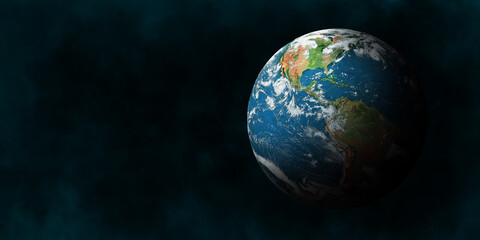 Wall Mural - blue earth in night space. (elements of this image furnished by nasa.)