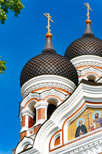 Onion Domes By Alexander Nevsky Cathedral Tallinn, Estonia