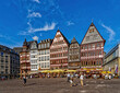 The Historical Row Of Houses On The East Side Of Frankfurter Römerberg, Frankfurt Am Main, Hessen, Germany