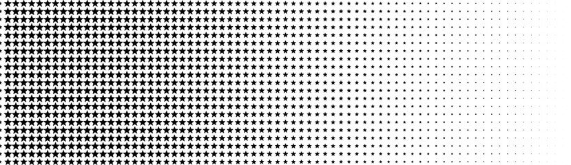 Poster - Halftone in abstract style. Geometric retro banner vector texture. Modern print. White and black background. Light effect.