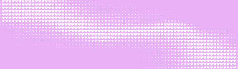 Poster - Halftone in abstract style. Geometric retro banner vector texture. Modern print. White and pink background. Light effect.