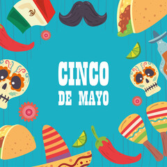 Canvas Print - Cinco de mayo icon set