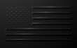 © d1sk - USA flag in black geometric style