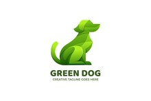Green Dog Gradient Logo Template