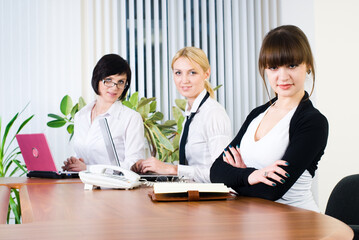 Office working of young business ladies