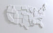 USA Empty 3d Geographic Map Abstract Levels Render