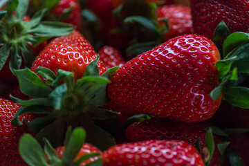 fresh strawberries with vitamin for health