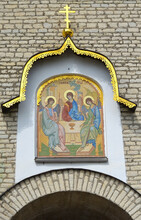 Icon Above The Entrance To The Holy Trinity Cathedral, Russia