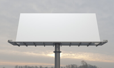 Poster - 3D rendering of a billboard sign with blank space - perfect for your content