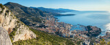 Fototapeta Boho - Vue aérienne de la ville de Monaco depuis le belvédère de La Tête De Chien 