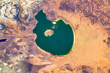 Wall Mural - mono lake in california, usa. digital enhancement reflecting the artist's interpretation of the scen