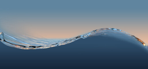Wall Mural - water line split sky and underwater template