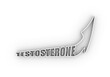 Medical background concept. Hormone testoxterone 3D word