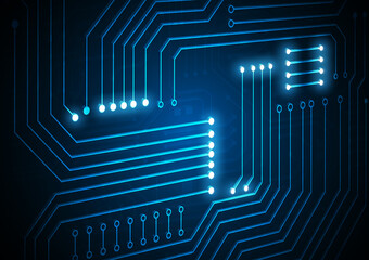 Circuit technology background with hi-tech digital