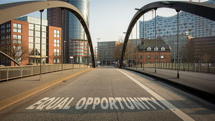 Wall Mural - Street Sign EQUAL OPPORTUNITY