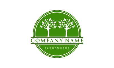 Two tree elegant vector logo