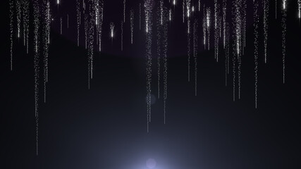 Aufkleber - Abstract whte particle trail  grayscale tone celebrate concept design on black background