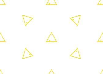 Wall Mural - Yellow triangles on a white background. Seamless texture.