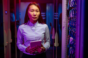 Poster - Portrait of confident computer network engineer