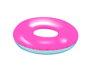 Poster - Pink swim ring. vector illustration