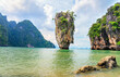 Koh Tapu island or popular call James bond island landscape view in Phang-nga, southern of Thailand
