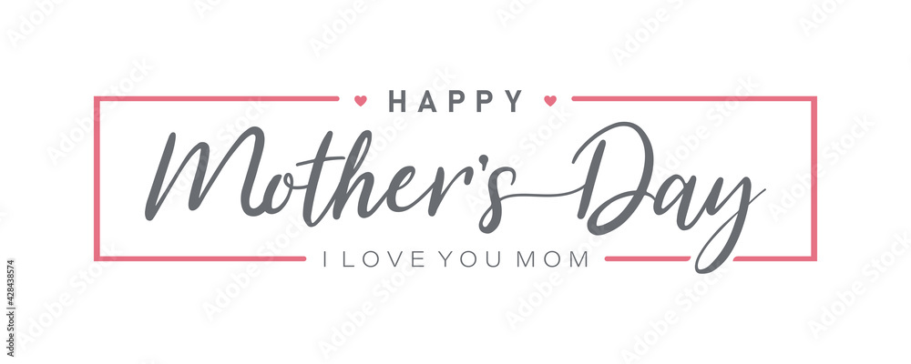 Mother day. Happy Mother's Day. Mother day poster. Vector illustration for women's day, shop, discount, sale, flyer, decoration. Lettering style. - obrazy, fototapety, plakaty 