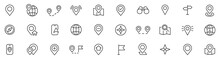 Location Icons Set. Navigation Icons. Map Pointer Icons. Location Symbols. Vector Illustration