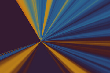 Blue and yellow rays fractal pattern background fo