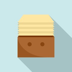 Poster - Stack documents icon, flat style