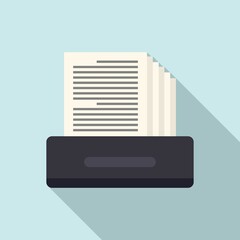 Poster - Paper documents icon, flat style