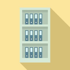 Poster - folder office furniture icon, flat style