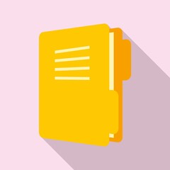 Poster - Classic folder doc icon, flat style